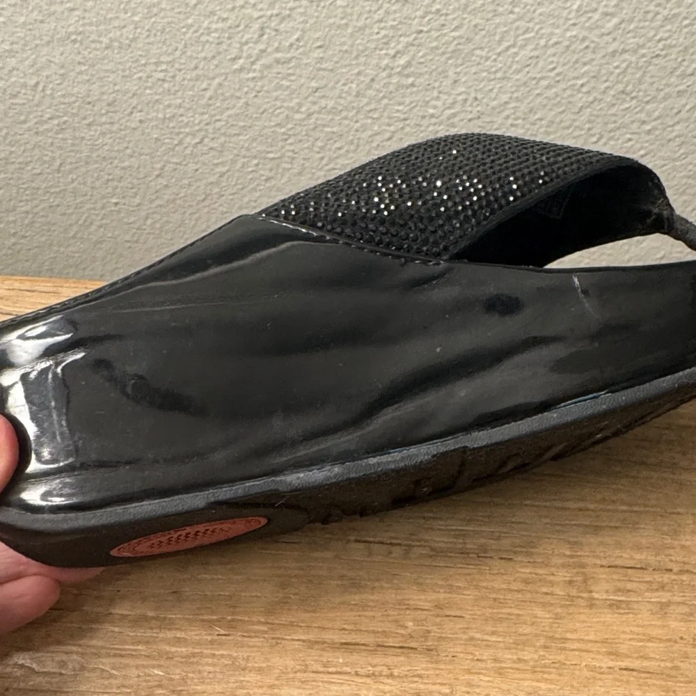 FitFlop Black Beaded Women's Sandals - Picture 11 of 16
